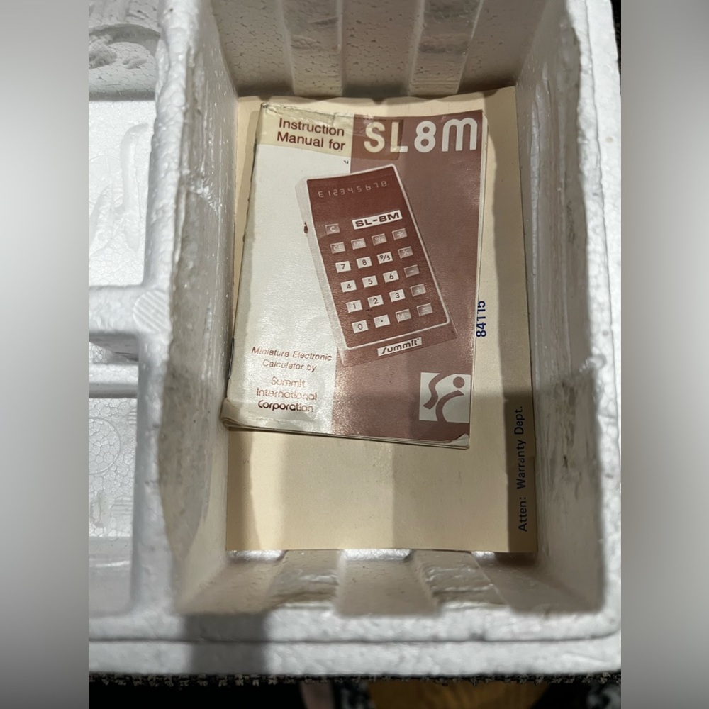 Vintage summit Slimline electronic calculator